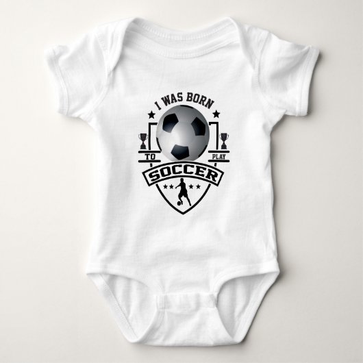Ich war Geboren, Fußball zu spielen Baby Strampler (Vorderseite)