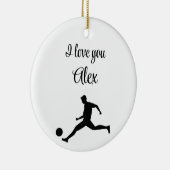 Ich war geboren Fußball zu spielen Keramik Ornament (Rechts)