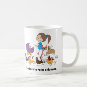 Ich war geboren, Huhn-Tasse anzuheben Kaffeetasse