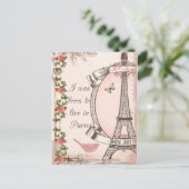 Ich war Geboren, in Paris zu leben Postkarte (Stehend Vorderseite)