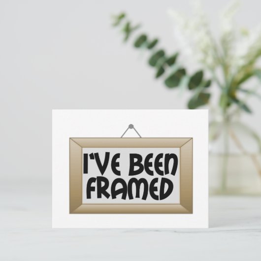 Ich war Gerahmt Postkarte (Stehend Vorderseite)