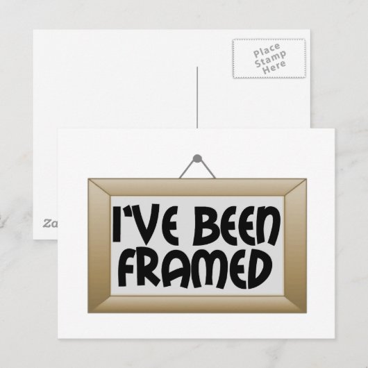 Ich war Gerahmt Postkarte (Vorne/Hinten)