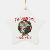 Ich war gut... meistens! Mops Weihnachtsschmuck (Hinten)