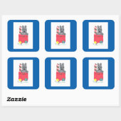 ICH WAR GUT! QUADRATISCHER AUFKLEBER (Blatt)