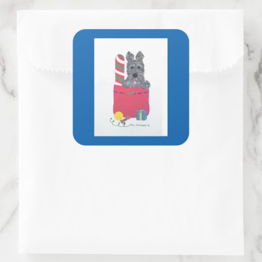 ICH WAR GUT! QUADRATISCHER AUFKLEBER (Tasche)