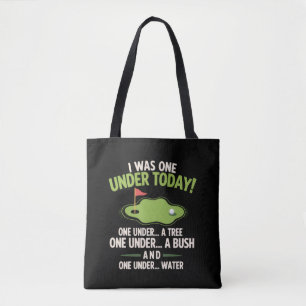 Ich war heute einen Schlag unter Par Golfer Golf L Tasche