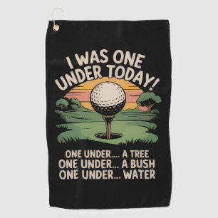 Ich war heute eins unter Par, lustiger Golf-Fan Go Golfhandtuch