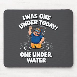 Ich war heute eins unter Wasserhindernis Golfen Mousepad
