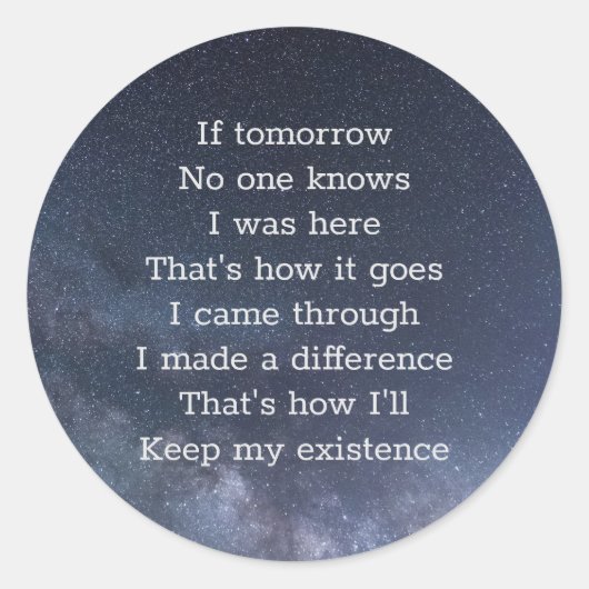 Ich war hier runder aufkleber (Vorderseite)