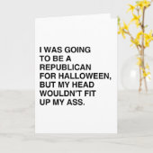 ICH WAR IM BEGRIFF, EIN REPUBLIKANER FÜR HALLOWEEN KARTE (Gelbe Blume)
