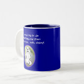 Ich war im Begriff, etwas zu tun und got abgelenkt Zweifarbige Tasse (Vorderseite Links)