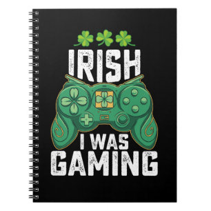 Ich war irischer Gamer beim Spielen am St. Patrick Notizblock