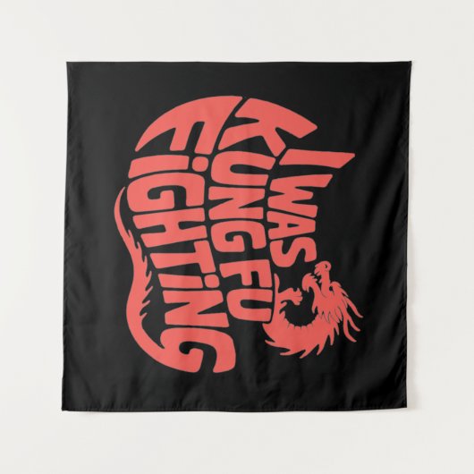 Ich war Kung-Fu-Kämpfer Wandteppich (Vorderseite (Horizontal))