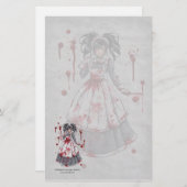 Ich war Mädchen für Sie gotisches Briefpapier (Vorne/Hinten)