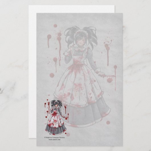 Ich war Mädchen für Sie gotisches Briefpapier (Vorne/Hinten)