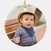 Ich war Nice-ish Kids Weihnachts-Foto Keramik Ornament (Hinten)