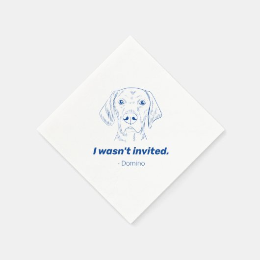Ich war nicht eingeladen, deutschen Pointer Weddin Serviette (Ecke)