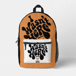 Ich war nicht hier Retro Backpack mit dem Stundeng Bedruckter Rucksack