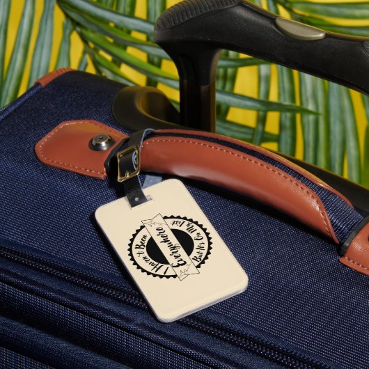 Ich war nicht überall, aber es steht auf meiner Li Gepäckanhänger (Vorderseite Insitu 1)