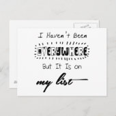 Ich war nicht überall - Reisekostenangebot Postkarte (Vorne/Hinten)