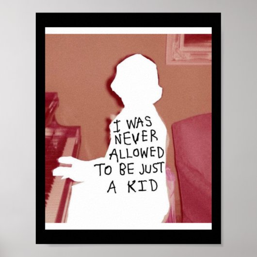 Ich war nie ein Kindersticker Poster (Vorne)