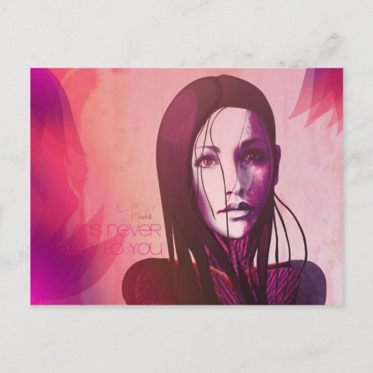 Ich war nie zu Ihnen Postkarte wirklich (Vorderseite)