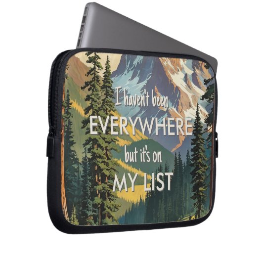 Ich war noch nicht überall Retro Wanderlust Travel Laptopschutzhülle (Vorne Rechts)