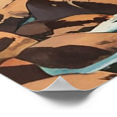 Ich war noch nicht überall Retro Wanderlust Travel Poster (Ecke)