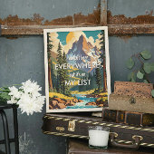 Ich war noch nicht überall Retro Wanderlust Travel Poster