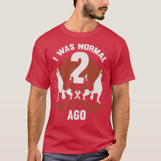 Ich war normal 2 Beagle vor Hund Lover Geschenk T-Shirt