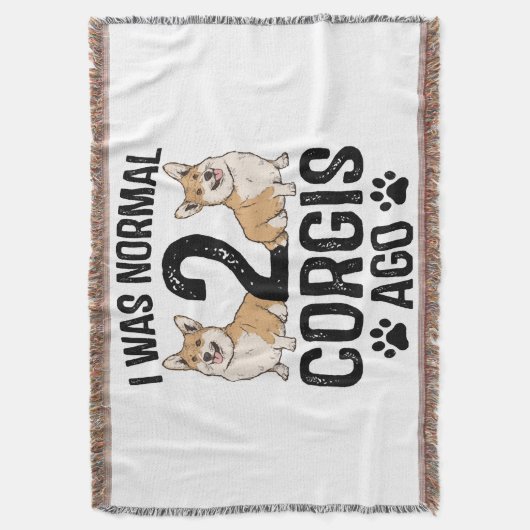 Ich war normal 2 Corgis Ago Dog Decke (Vorderseite Vertikal)