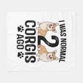 Ich war normal 2 Corgis Ago Dog Fleecedecke (Vorderseite (Horizontal))