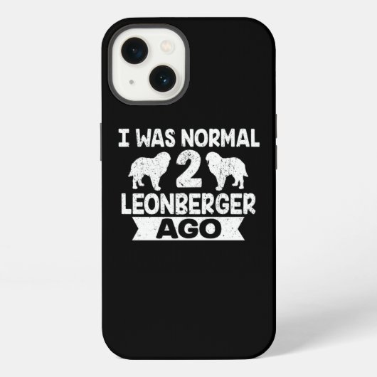 Ich war normal 2 Leonberger vor Hund Lover iPhone Hülle (Rückseite)