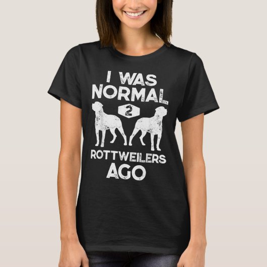 Ich war normal 2 Rottweilers vor Hund Lover Men T-Shirt (Vorderseite)