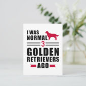 Ich war normal 3 Golden Retrievers vor Postkarte (Stehend Vorderseite)
