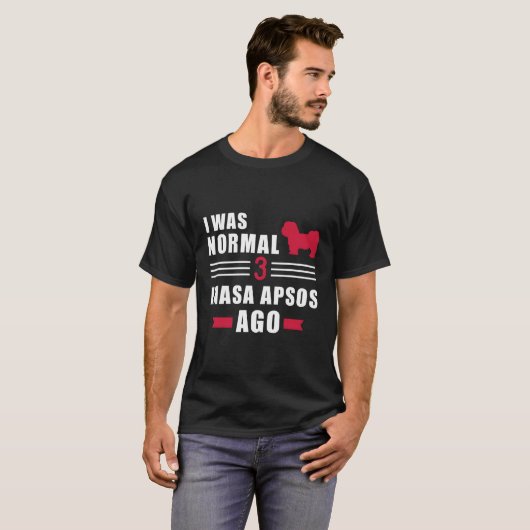 Ich war normal 3 Lhasa Apsos vor T-Shirt (Vorne ganz)