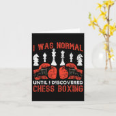 Ich war normal, bis ich Schachboxen entdeckt hatte Karte (Gelbe Blume)
