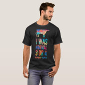 Ich war normal vor 3 oder 4 Kühen Malerei T-Shirt (Vorne ganz)