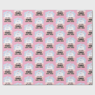 Ich war normal vor drei Katzen Geschenkpapier