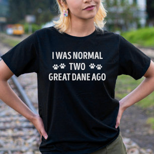 Ich war normal zwei große Dane vor lustigem großen T-Shirt
