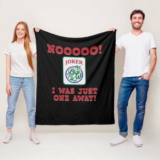 Ich war nur eine einzige Art Mahjong Spiele Fleecedecke (Beispiel)