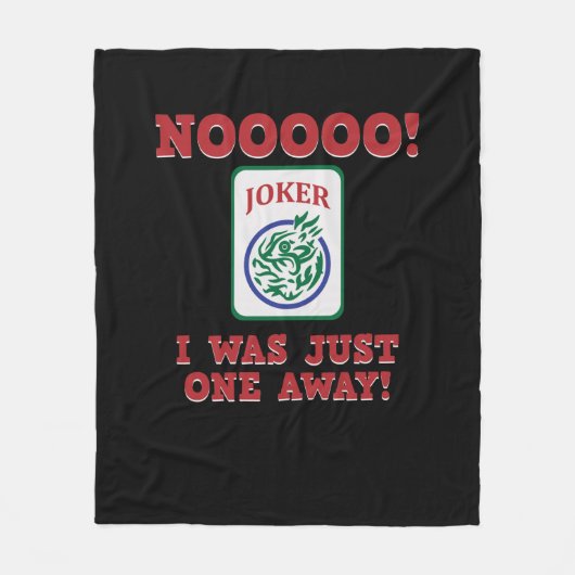 Ich war nur eine einzige Art Mahjong Spiele Fleecedecke (Vorderseite)