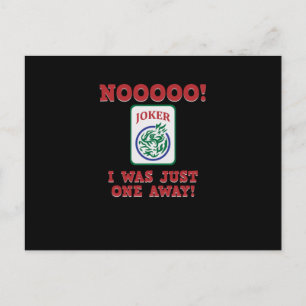 Ich war nur eine einzige Art Mahjong Spiele Postkarte