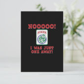 Ich war nur eine einzige Art Mahjong Spiele RSVP Karte (Stehend Vorderseite)