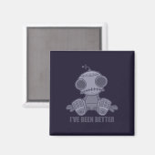 Ich war schon besser trauriger Robot-Cartoon Magnet (Vorderseite/Rückseite)