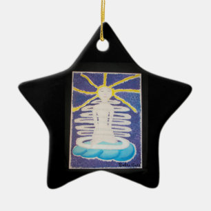 Ich war schon immer ein Sternschmuck Keramikornament