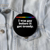 Ich war schwul vor weiß button (Beispiel)
