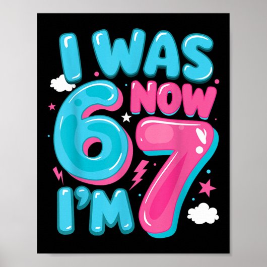 Ich war sechs jetzt bin ich sieben 67 Groovy 7. Ge Poster (Vorne)
