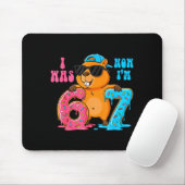 Ich war sechs jetzt bin ich sieben 6 7 Capybara 67 Mousepad (Mit Mouse)