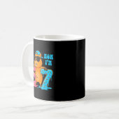 Ich war sechs, jetzt bin ich sieben 6 7 Capybara 6 Kaffeetasse (Vorderseite Links)